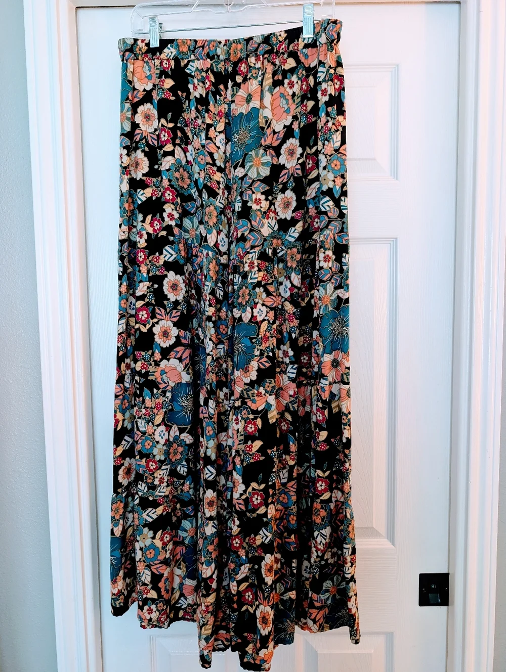 NATURAL LIFE Patti Palazzo Pants Black Floral Print - Picture 5 of 7
